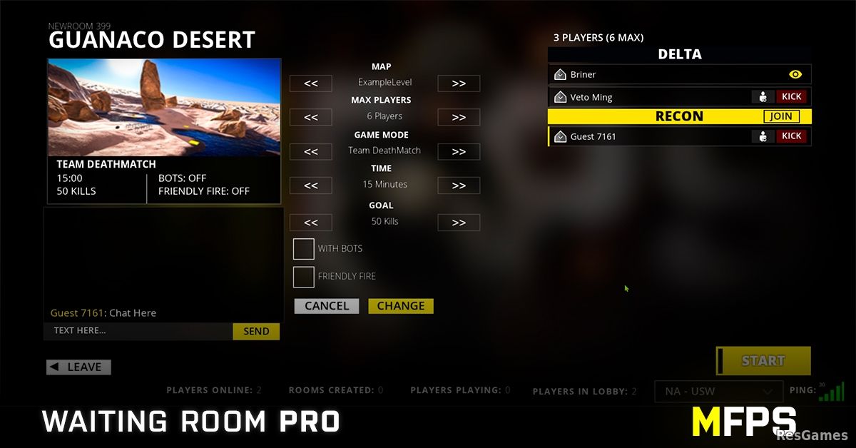 Addon MFPS Waiting Room Pro