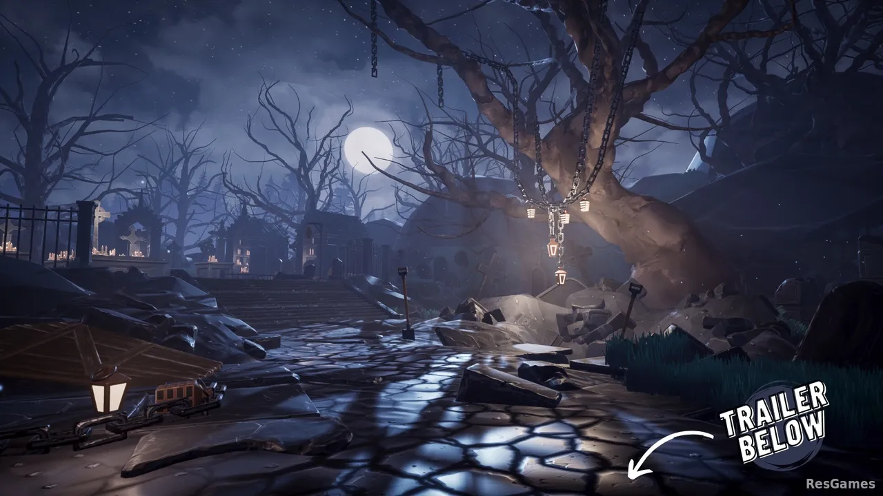 Graveyard - Cemetery - Stylized Graveyard - Stylized Cemetery