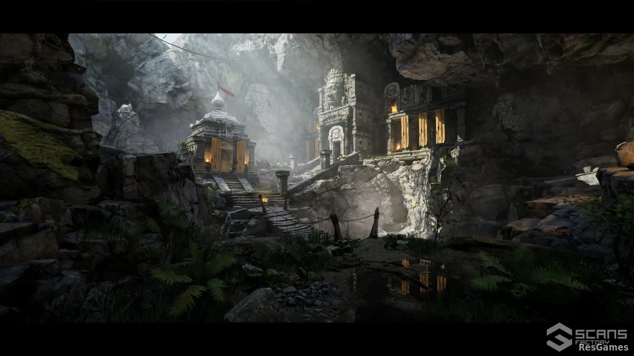 Ancient Temple Ruins - Mountains Environment