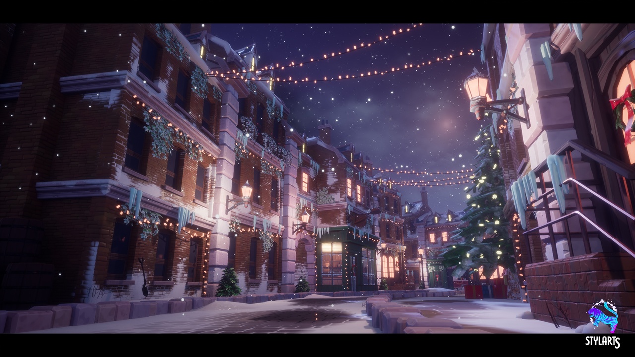 Stylized Christmas Town